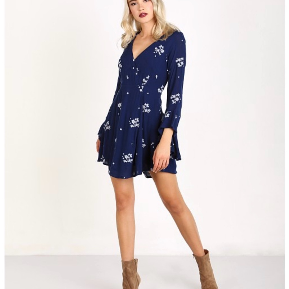 Free People Jasmine Embroidered Mini Dress